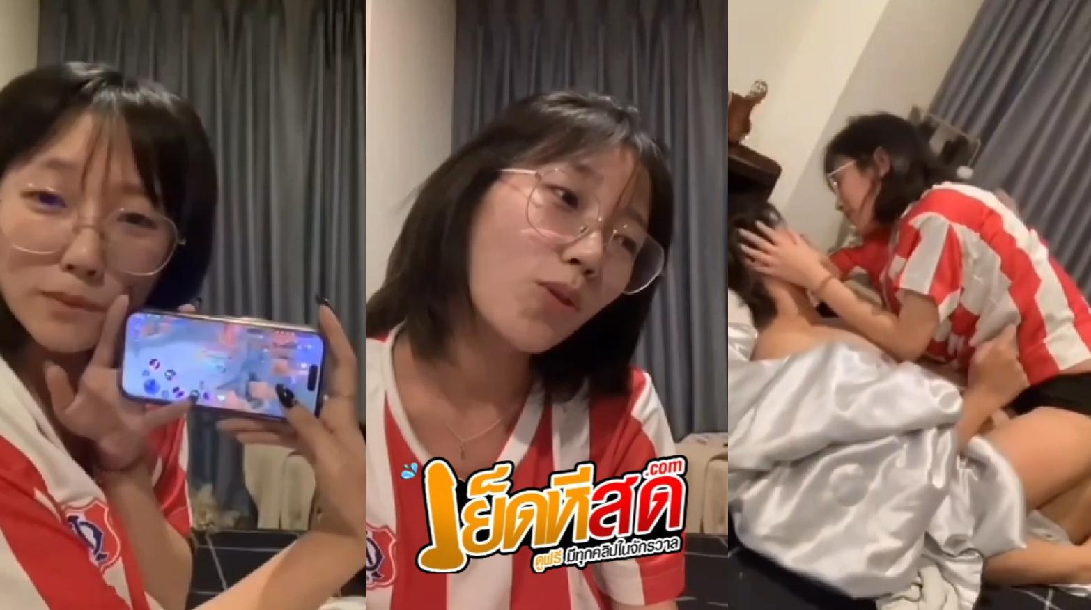 น้องปิ่นสาวแว่น ppindecemberr หมวยเซ็กซี่งานดีเล่น rov อยู่ก่อนโดนแฟนล่อ เห็นใส่แว่นเรียบร้อยแต่ซาตานชัดๆเย็ดดุมาก